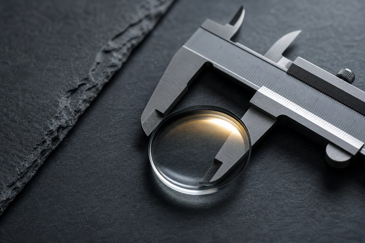Precision measuring tools on a dark surface
